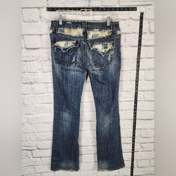 Miss Me classic, distressed, embellished bootcut jeans Size 26 - Picture 2 of 14